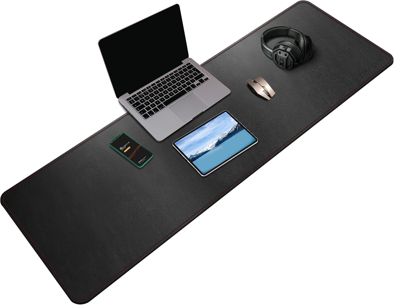 ZORESYN Conference Desk Mat Black (70.87" x 31.5") - PU Leather Large Mouse pad for Keyboard, Desk Mat with Nonslip Base and Waterproof Desktop Writing Pad Mouse Mat - Image 27
