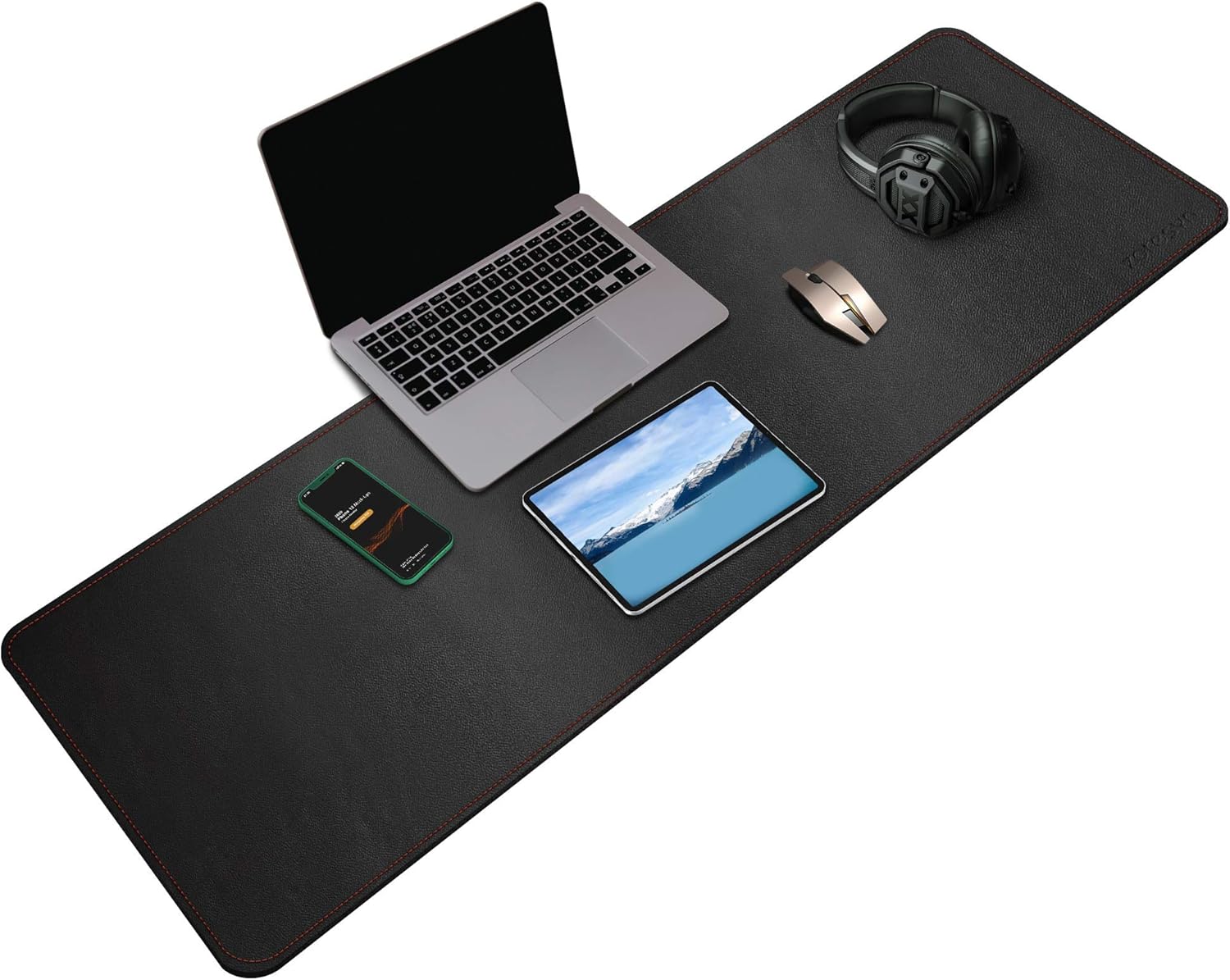 ZORESYN Conference Desk Mat Black (70.87" x 31.5") - PU Leather Large Mouse pad for Keyboard, Desk Mat with Nonslip Base and Waterproof Desktop Writing Pad Mouse Mat - Image 26