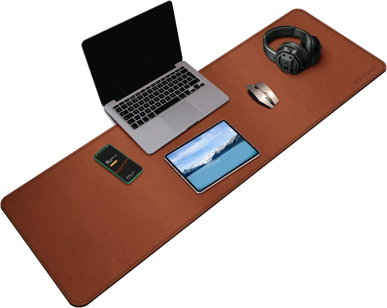 ZORESYN Conference Desk Mat Black (70.87" x 31.5") - PU Leather Large Mouse pad for Keyboard, Desk Mat with Nonslip Base and Waterproof Desktop Writing Pad Mouse Mat - Image 23