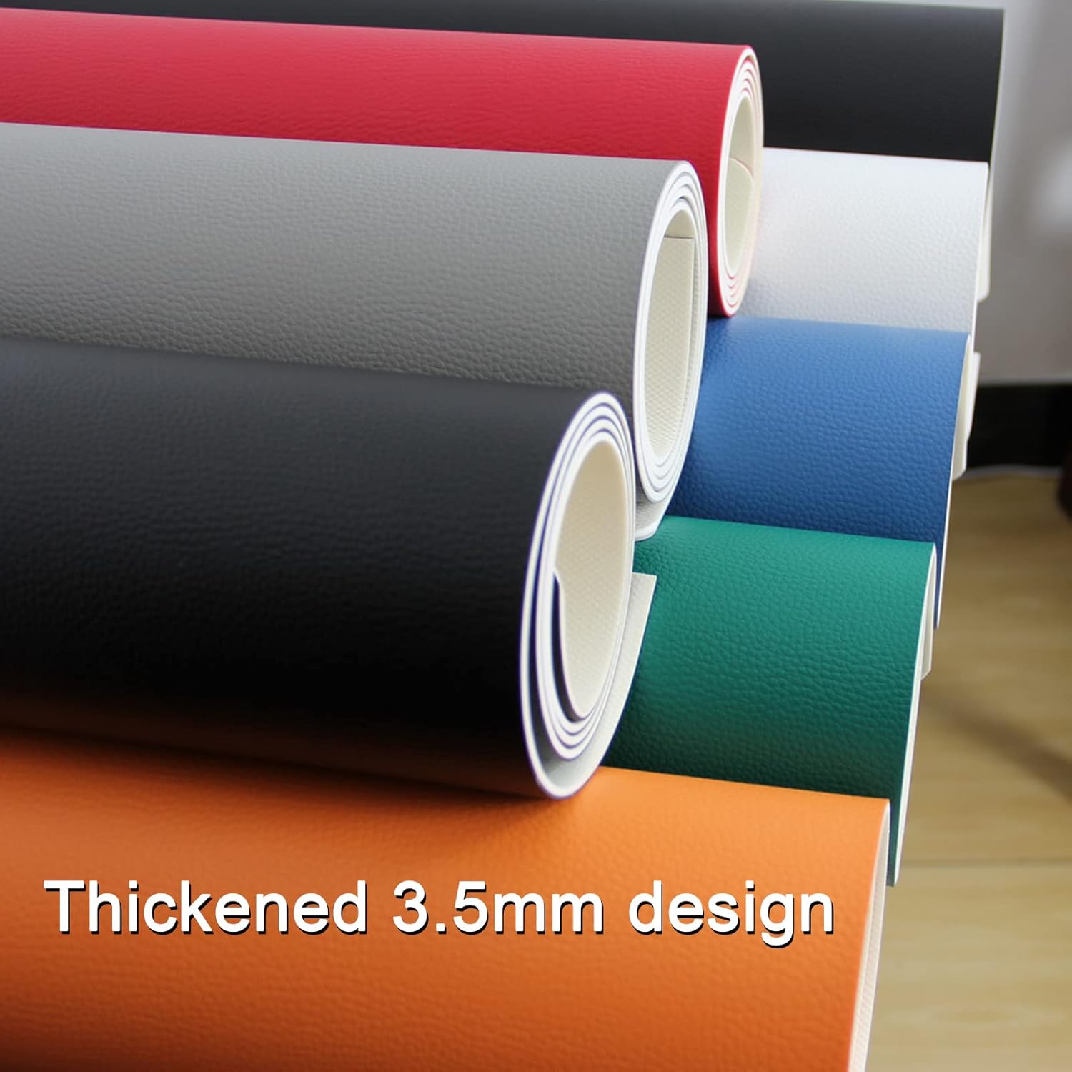 ZPEE Extra Large Mouse Pad for Desk Gaming,Thicken Cowhide Grain Desk Pad Waterproof Table Mat for Desk Not-Slip Office Home Writing Mat-Orange 140x60cm - Image 3