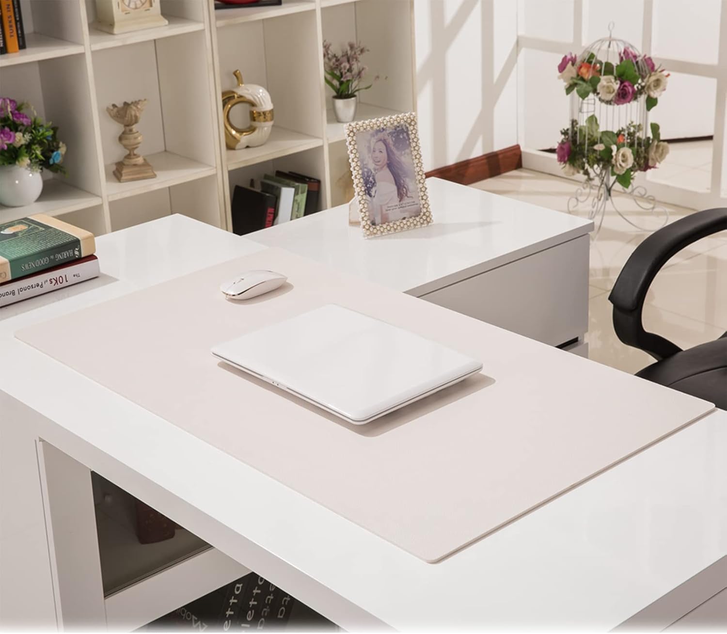 ZPEE Extra Large Mouse Pad for Desk Gaming,Thicken Cowhide Grain Desk Pad Waterproof Table Mat for Desk Not-Slip Office Home Writing Mat-Orange 140x60cm - Image 6