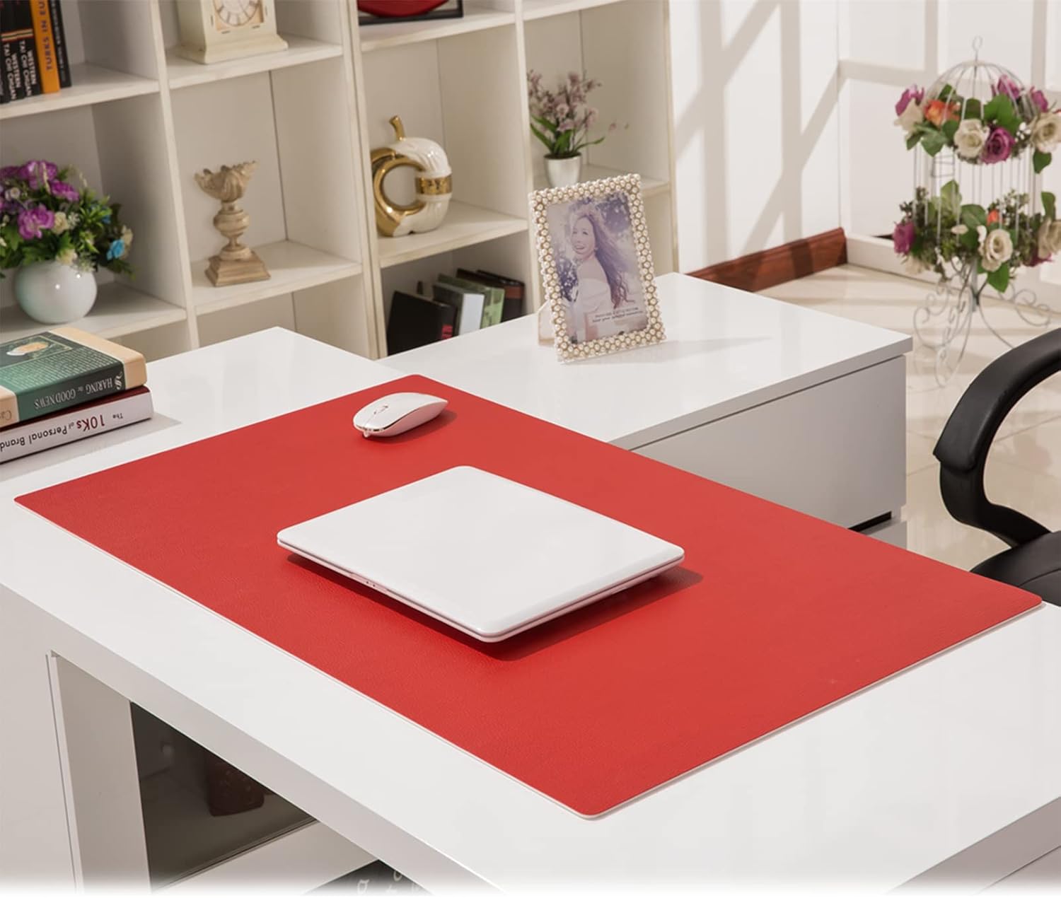 ZPEE Extra Large Mouse Pad for Desk Gaming,Thicken Cowhide Grain Desk Pad Waterproof Table Mat for Desk Not-Slip Office Home Writing Mat-Orange 140x60cm - Image 11