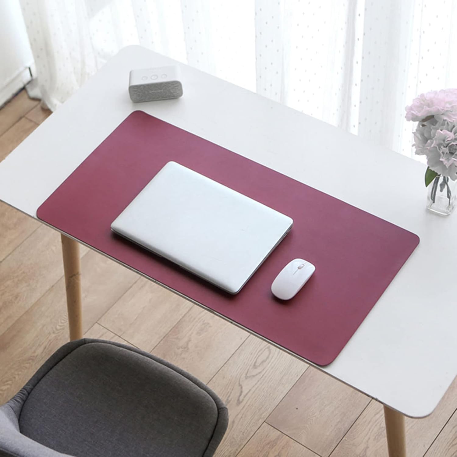 ZPEE Leather Mouse Pads for Desk,Gaming Mouse Pad Large Waterproof Mouse Mat for Computer Keyboard Mat Not-Slip Writing Mat Table Mat-Blue 100x50cm - Image 10