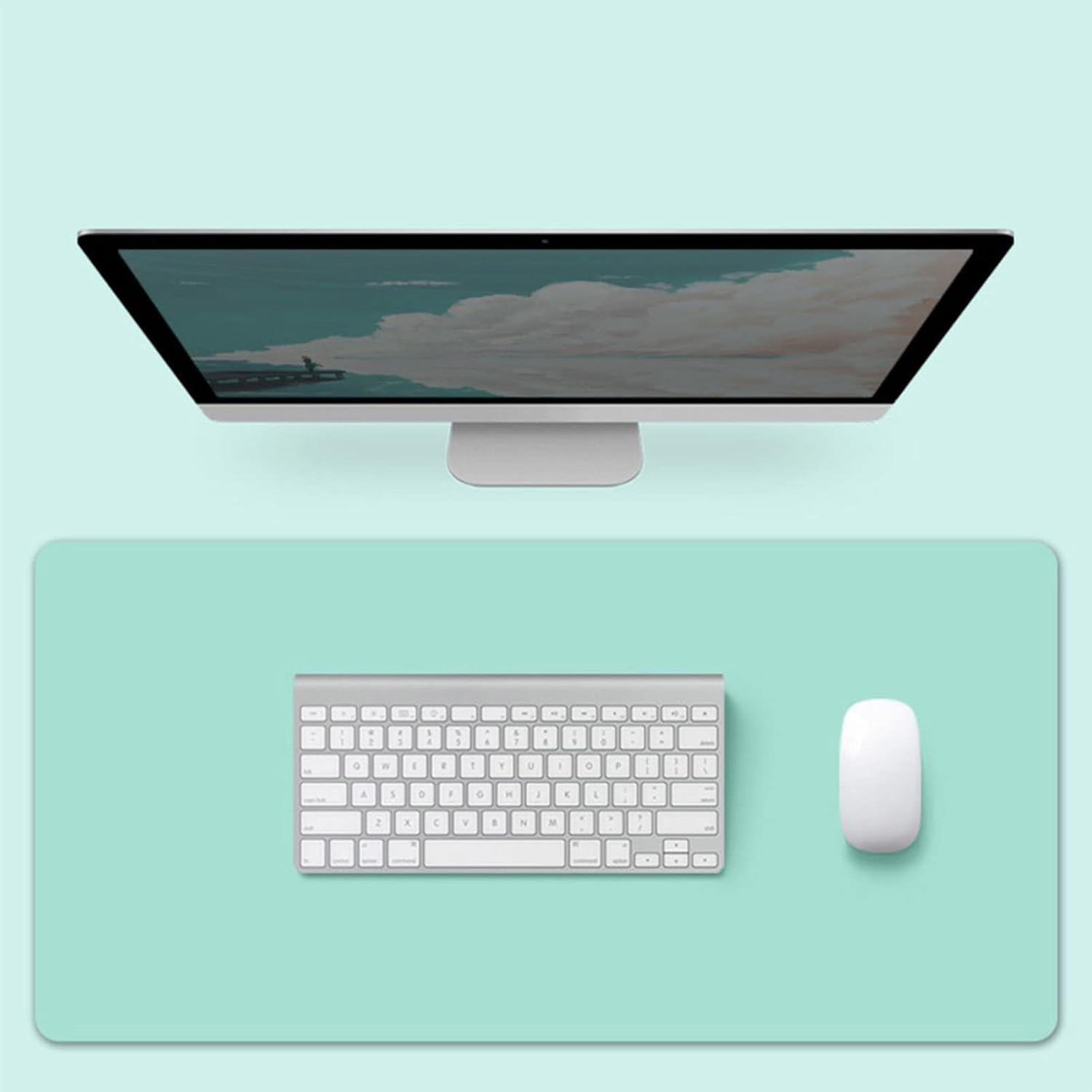 ZPEE Thicken Gaming Mouse Pad Large,Mouse Pads for Desk Gaming Washable Leather Keyboard Mat Table Mat for Desk Writing Mat-White 90x45cm - Image 13