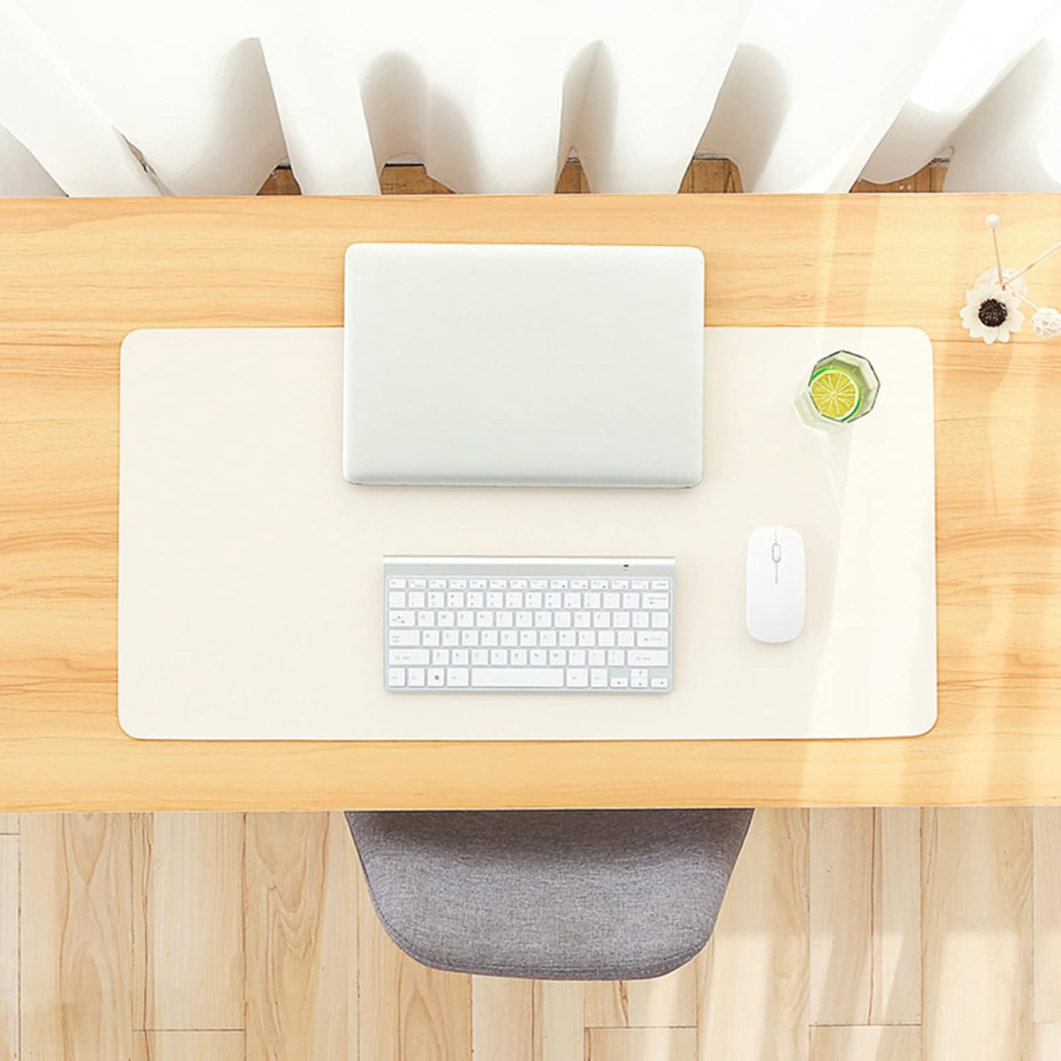 ZPEE Waterproof Mouse Mat for Computer Gaming,Smooth Surface Leather Gaming Mouse Pad Large Sustainable Table Mat Writing Mat for Home School-Blue 90x45cm - Image 10